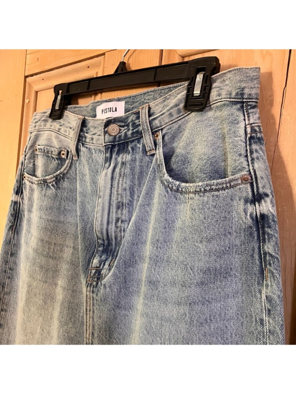 Pistola Womens Anthropologie Alice Brooklyn Split Skirt Size 30 Blue SP NWOT - Picture 6 of 12